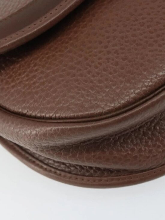 Christian Dior Shoulder Bag Leather Brown Gold Auth - Picture 11 of 15